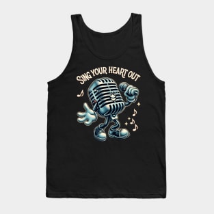 audio mic sing your heart out Tank Top